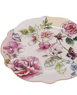 Taniere Porcelánový plytký tanier Roses, 27 cm