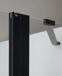 Sprchové dvere POLYSAN - ZOOM LINE BLACK štvorcová sprchová zástena 900x900, číre sklo ZL5415B