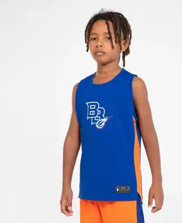 dresy Detské basketbalové tielko T500 modré
