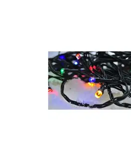 Vianočné osvetlenie  LED venkovní vánoční řetěz 100 LED 10m přívod 3m 8 funkcí časovač IP44 vícebarevný 1V101-M