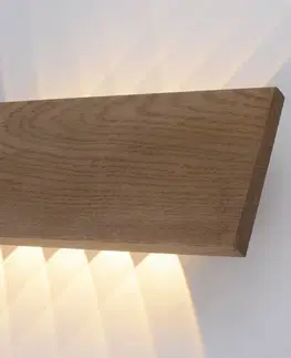 Nástenné svietidlá Paul Neuhaus Paul Neuhaus Palma LED nástenné svietidlo drevo 45 cm
