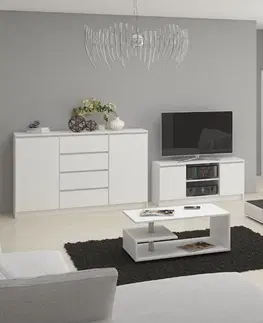 TV stolíky Moderný TV stolík ROMANA140, biely
