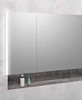 Kúpeľňový nábytok SAPHO - INTEGRA zápustná galérka s LED osvetlením, 125x70cm IN125