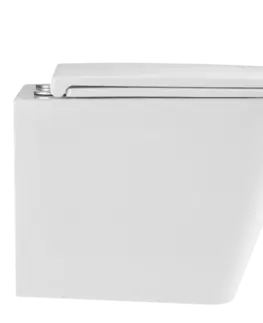 Záchody DEANTE Podstavný rám, pre závesné WC misy + SLIM tlačidlo bílé  + WC INVENA FLORINA WITH SOFT  se sedlem RIMLESS CST_WC01 A51P FL1