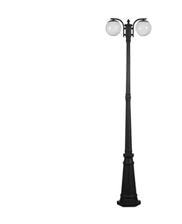 Záhradné lampy  Vonkajšia lampa 2xE27/60W/230V IP44 199 cm čierna 
