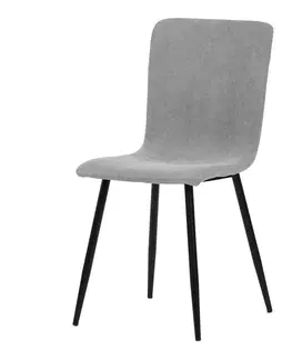 Bývanie a doplnky Súprava jedálenských polstrovaných stoličiek 4 ks, sivá, 42 x 88 x 52 cm
