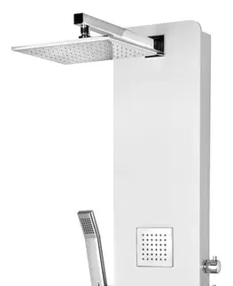 Kúpeľňa POLYSAN - SPIRIT SQUARE sprchový panel s termostat. batériou 250x1550, nástenný, biela 81151
