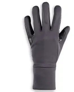 rukavice Detské hrejivé jazdecké rukavice 100 Warm tmavosivé
