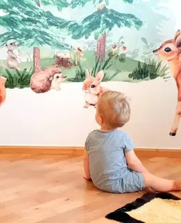 Nálepky na stenu Zvieratká z lesa - samolepky pre deti