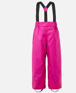 nohavice Detské lyžiarske nohavice 100 nepremokavé ružové