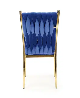 Jedálenské stoličky HALMAR K436 jedálenská stolička granátová / zlatá