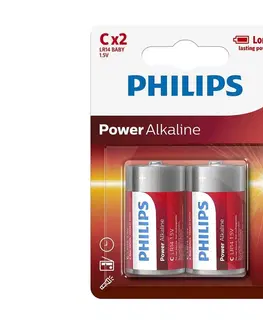 Predlžovacie káble Philips Philips LR14P2B/10 - 2 ks Alkalická batéria C POWER ALKALINE 1,5V 7200mAh 