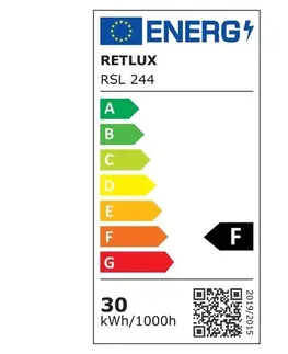Záhradné lampy Retlux RSL 244 LED reflektor, 188 x 132 x 20 mm,​ 30 W, 2400 lm
