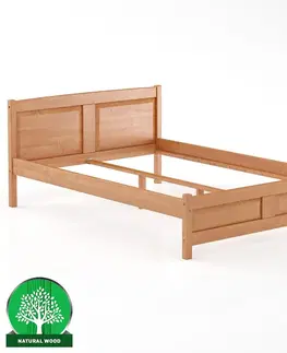 Drevené postele Posteľ borovica LK104–140x200 jelša
