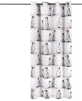 Závesy 4home Detský záves Tučniaky, 140 x 245 cm 