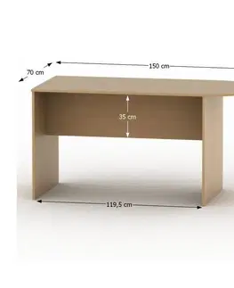 Tempo Asistent New Kancelársky stôl s oblúkom TEMPO AS NEW 022 Tempo Kondela Dub sonoma