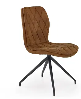 Čalúnené stoličky Stolička K237 tkanina/kov hnedá 49x62x90