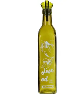 Koreničky EH Sklenená fľaša na olivový olej s nálevkou, 500 ml