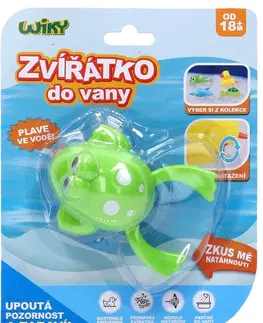 Hračky do vody WIKY - Žaba naťahovacia do vane 10 cm - český obal