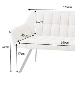 Lavice do jedálne LuxD Dizajnová lavica Vallerina 165 cm béžová