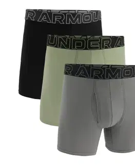 Spodné prádlo a plavky Under Armour Pánske boxerky Perf Cotton 6in 3Pack Green  LL