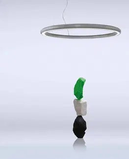 Závesné svietidlá Marchetti LED závesné svietidlo Materica dno Ø 120 cm betón