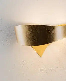 Nástenné svietidlá Selène Zlaté dizajnové nástenné svietidlo Scudo