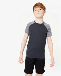 nohavice Chlapčenské tričko S580 na cvičenie čierne