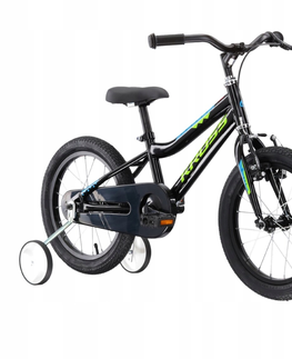Bicykle Detský bicykel Kross Racer 3.0 16" Gen 004 čierna/zelená/modrá
