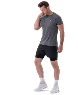 Pánske tričká Pánske tričko Nebbia Lightweight Sporty “Grey” 325 Dark Grey - L