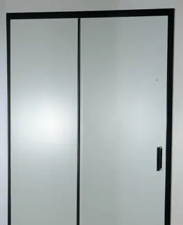 Sprchovacie kúty HOPA - Sprchové dvere do niky TREOS NEW BLACK - FARBA rámu - Čierna matná, Rozmer A - 100 cm, Smer zatvárania - Univerzálne Ľavé / Pravé, Výplň - Číre bezpečnostné sklo - 6 mm OLBTREO100BC