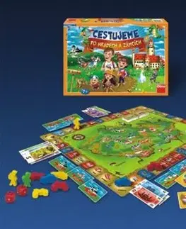 Hračky spoločenské hry pre deti DINO - Cestujeme po hradoch a zámkoch hra, CZ