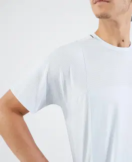 bedminton Pánske tenisové tričko TTS Dry RN s krátkym rukávom sivo-čierne