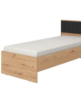 Jednolôžkové postele Posteľ Varadero artisan/čierna 90x200 11011659