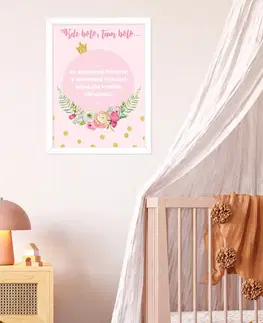 Obrazy do detskej izby Tabuľka pre dieťa s s rozprávkovým textom
