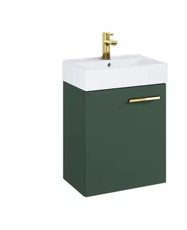 Nábytok do kúpeľne Kúpeľňová Zostava Mini 45 Forest Green (Úchyt Zlatý)
