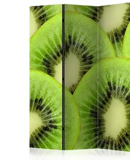 Paravány Paraván Kiwi slices Dekorhome 135x172 cm (3-dielny)