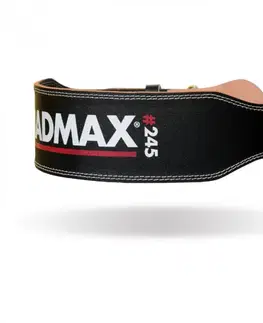 Opasky na cvičenie MADMAX Fitness opasok Full Leather Black  M