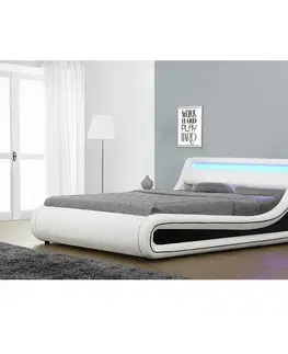 Manželské Manželská posteľ s LED osvetlením MANILA NEW Tempo Kondela 163 x 200 cm