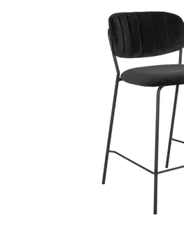 Barové stoličky Norddan Dizajnová barová stolička Rosalie čierna