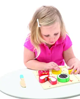 Drevené hračky Bino 3D Puzzle - ovocie