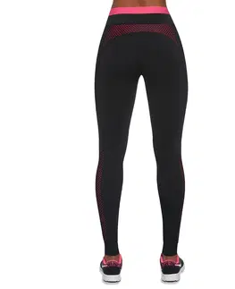 Dámske klasické nohavice Dámske športové legíny BAS BLACK Inspire čierno-ružová - S