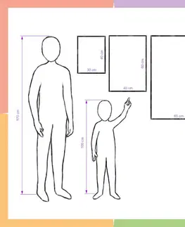 Obrazy do detskej izby Obrazová tabuľka do detskej izby s abecedou