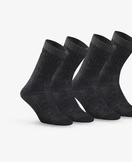 ponožky Turistické hrejivé ponožky SH100 U Warm polovysoké 2 páry