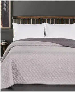 Prikrývky na spanie DecoKing Prehoz na posteľ Axel sivá, 220 x 240 cm