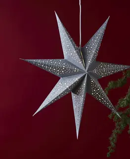 Vianočné svetelné hviezdy STAR TRADING Hviezda Blinka bez osvetlenia Ø 60 cm strieborná