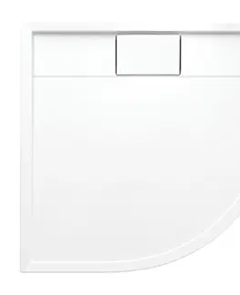 Vane OMNIRES - BROOKLYN akrylátová sprchová vanička štvrťkruh, 90 x 90 cm biela lesk /BP/ BROOKLYN90/OBP