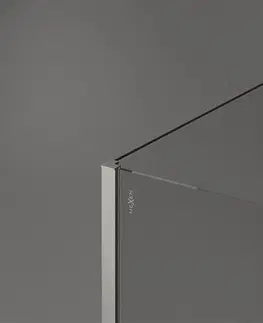 Sprchové dvere MEXEN/S - Kyoto Sprchová zástena WALK-IN 125 x 70 x 40 cm, transparent, nikel kefovaná 800-125-070-221-97-00-040