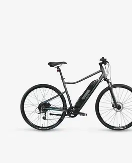 elektrobicykle Elektrický trekingový bicykel 500 E sivý