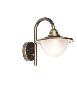 Vonkajsie nastenne svietidla Klasická vonkajšia nástenná lampa starožitné zlato IP44 - Bruggy